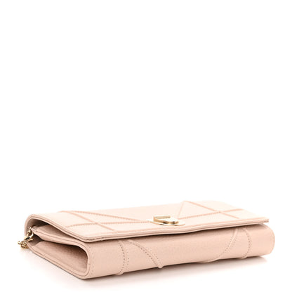 Christian Dior Grained Calfskin Diorama Croisiere Chain Wallet Rose Poudre 4 of 10