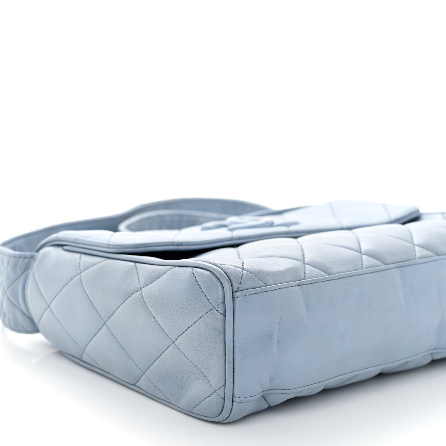 Chanel Lambskin Quilted CC Messenger Light Blue 9 of 11