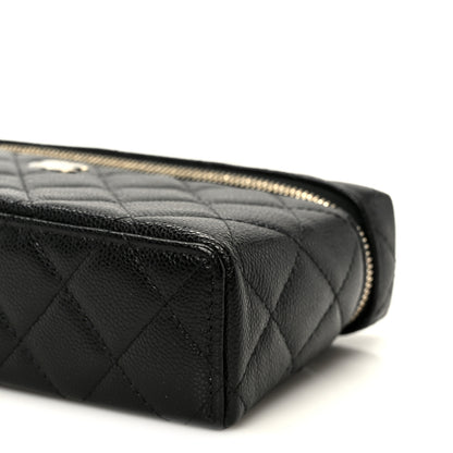 Chanel Caviar Quilted Top Handle Slim Vanity With Chain Black 10 of 11