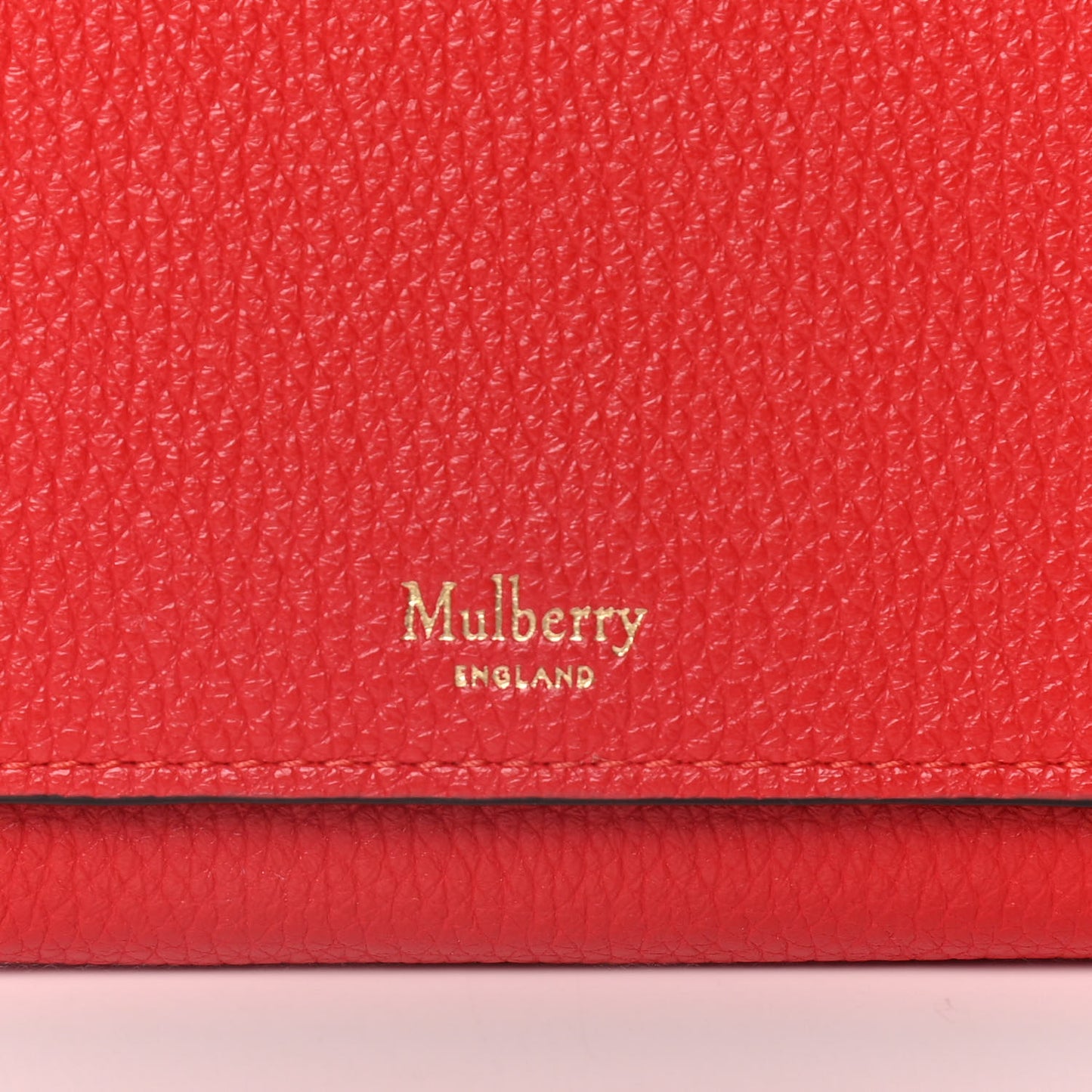 Small Classic Grain Medium Continental French Wallet Red