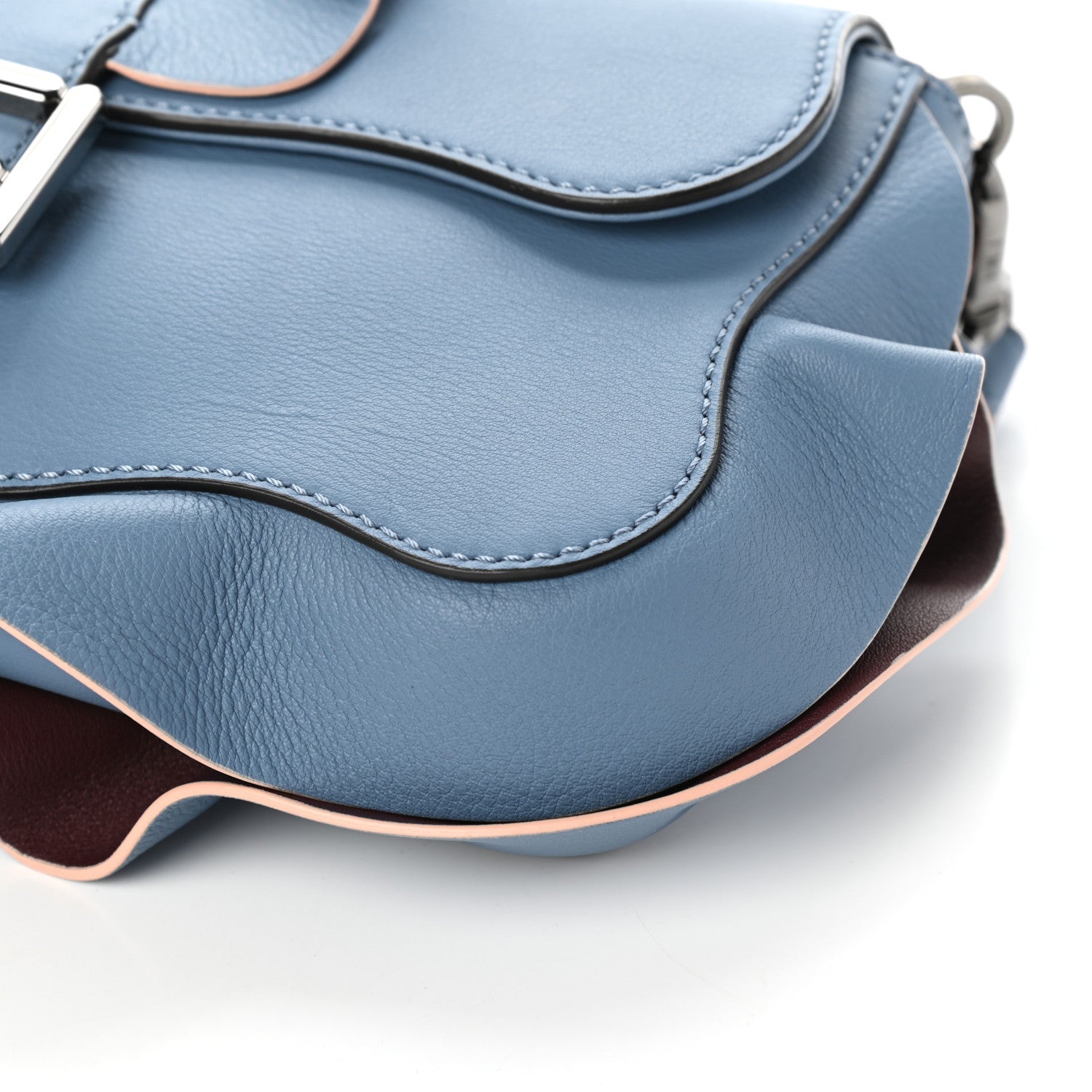 Fendi Calfskin Waves Baguette Blue 9 of 9