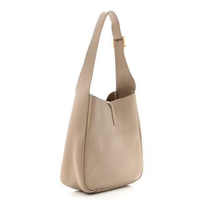 Saint Laurent Smooth Calfskin Small Le 5 A 7 Soft Hobo Dusty Grey 3 of 12