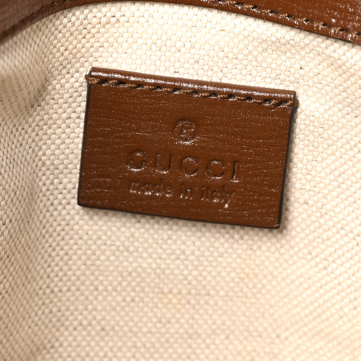 Gucci GG Supreme Monogram Azalea Calfskin Web Mini Horsebit 1955 Shoulder Bag Beige Ebony Brown Sugar 6 of 10