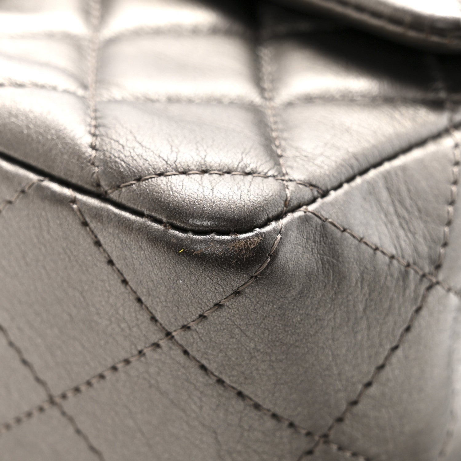 Chanel Metallic Lambskin Quilted Mini Rectangular Flap Ruthenium 13 of 13
