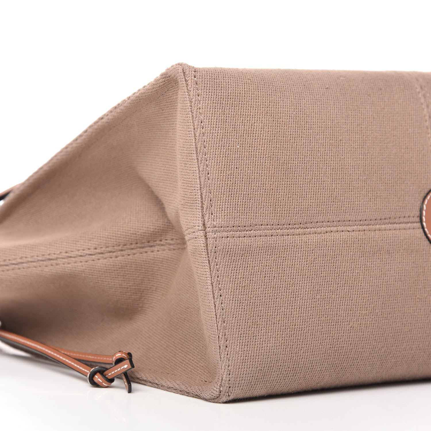 Loewe Canvas Calfskin Cushion Tote Taupe 6 of 9