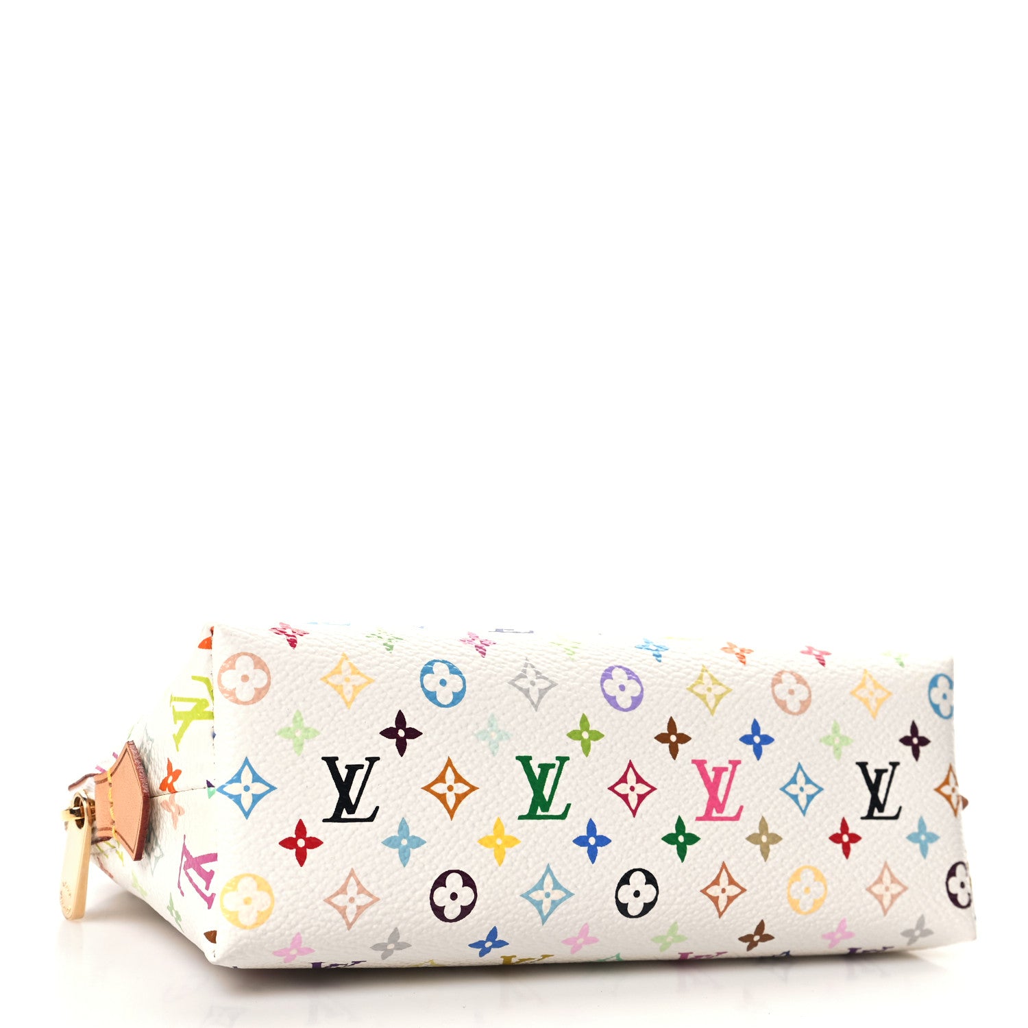 Louis Vuitton Monogram Multicolor Cosmetic Pouch White Litchi 4 of 6