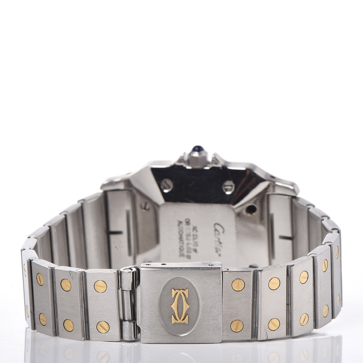 Stainless Steel 18K Yellow Gold 29mm Santos De Galbee Automatic Watch