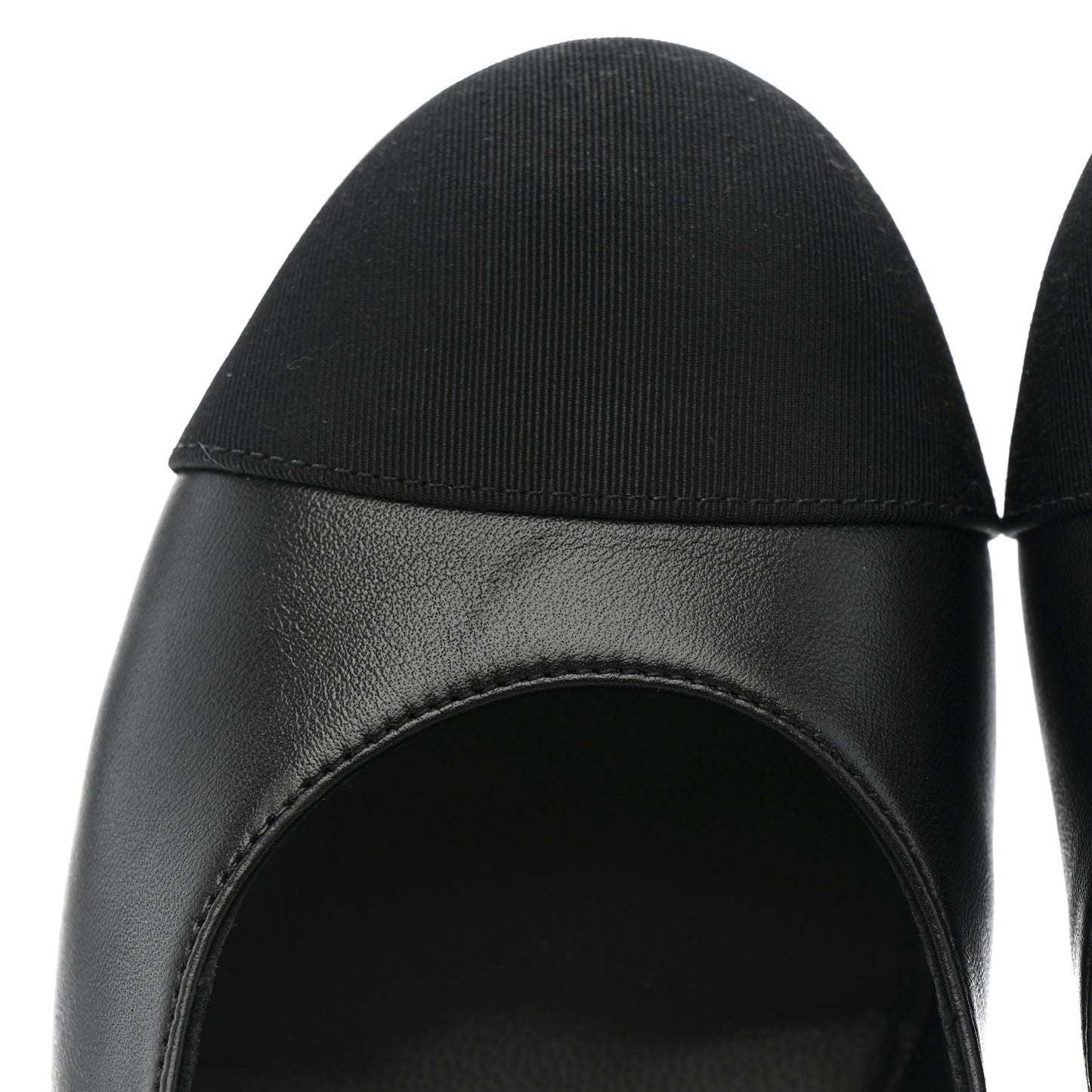 Lambskin Grosgrain Mary Jane Platform Pumps 38.5 Black