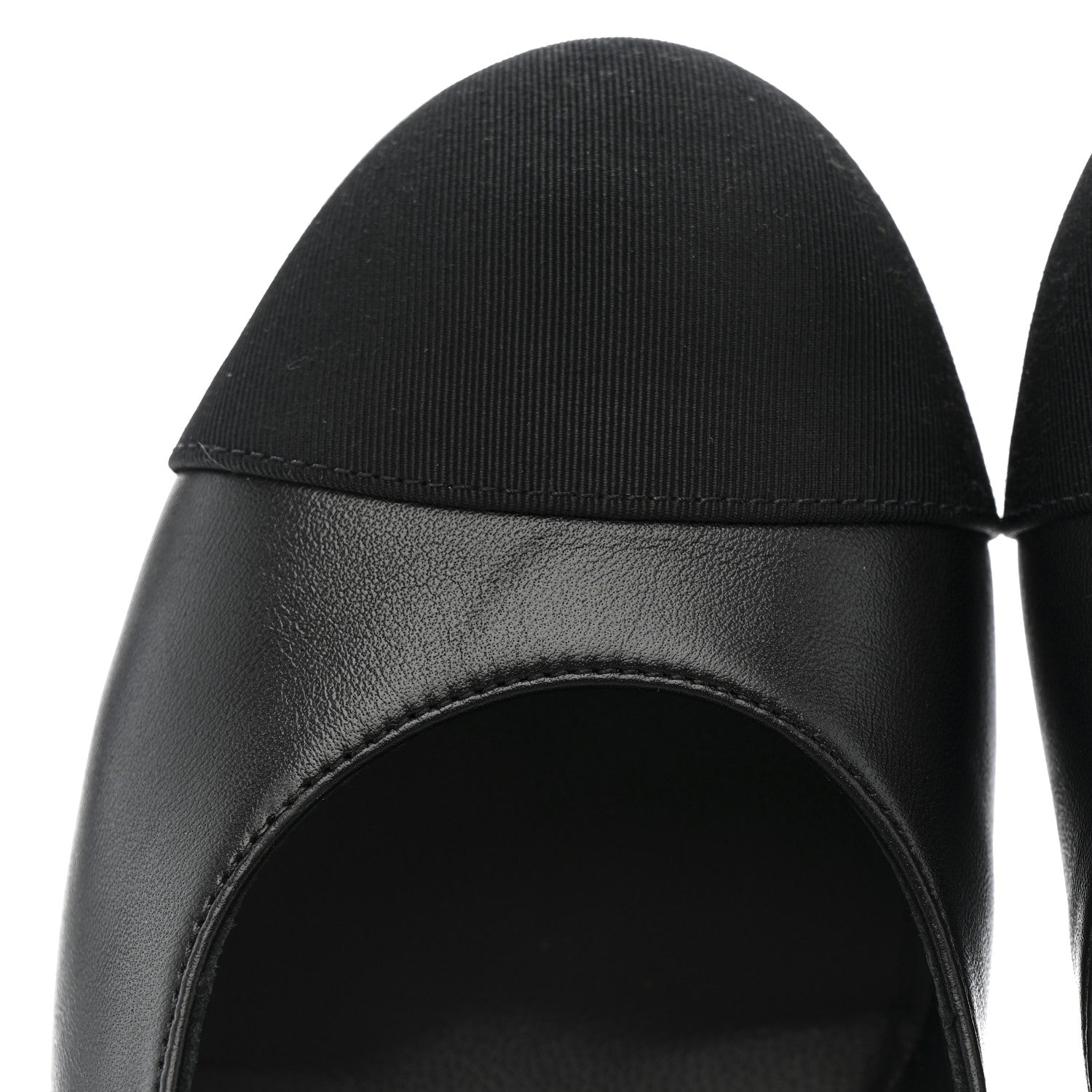 Chanel Lambskin Grosgrain Mary Jane Platform Pumps 38.5 Black 10 of 11
