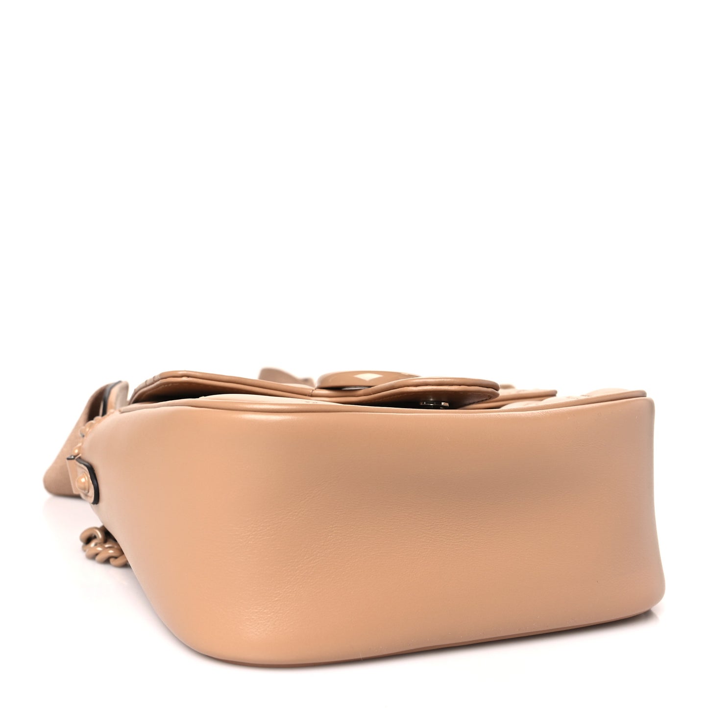 Calfskin Matelasse Monochrome Mini GG Marmont Crossbody Shoulder Bag Camelia Winter Rose