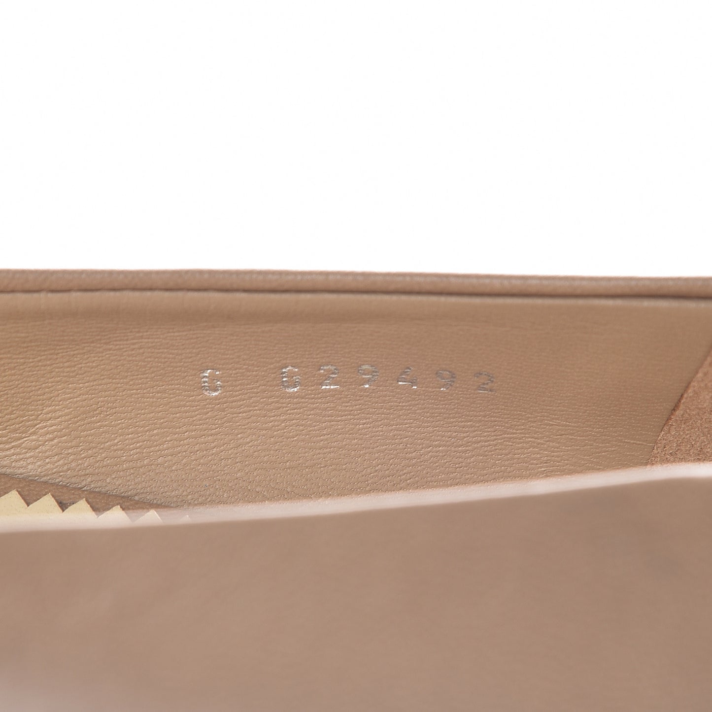 Lambskin Coco Line Pointed Toe Ballerina Flats 37 Beige Black