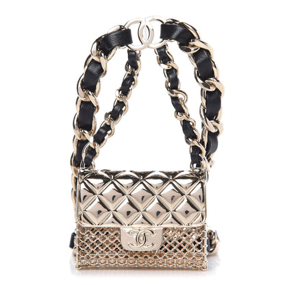 Chanel Lambskin Chain CC Flap Bag Belt 85 Black Gold 1 of 6