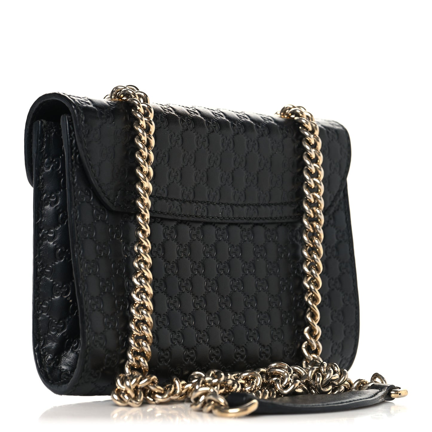 Soft Microguccissima Mini Emily Chain Shoulder Bag Black