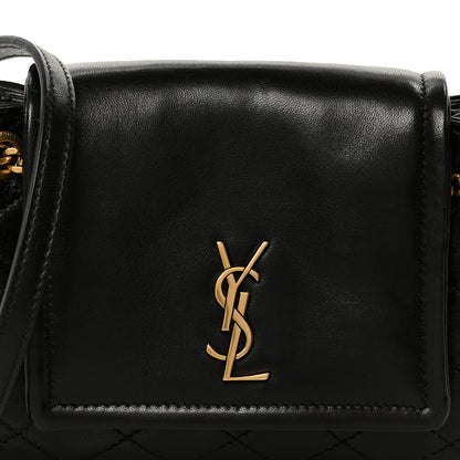 Saint Laurent Lambskin Quilted Monogram Mini Nolita Black 8 of 11