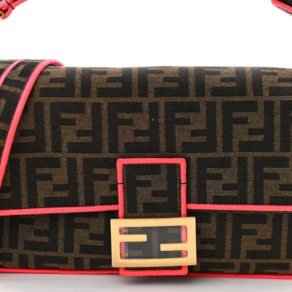 Fendi Fabric Jacquard FF 1974 Baguette Tobacco Moro Fuxia Fluo 9 of 11