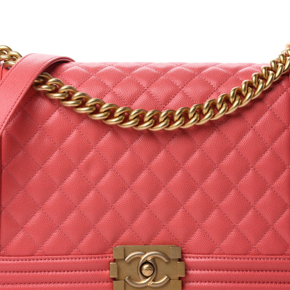 Chanel Caviar Quilted New Medium Boy Flap Pink 10 of 10