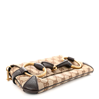 Gucci Monogram Horsebit Clutch Dark Brown 4 of 11