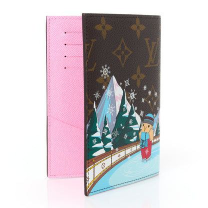 Louis Vuitton Monogram 2023 Christmas Animation Alpine Passport Cover Pink 3 of 8