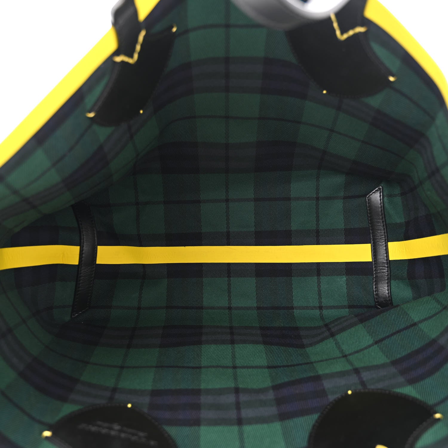 Burberry Vintage Check Medium The Giant Reversible Tote Racing Green Cobalt Blue 5 of 10