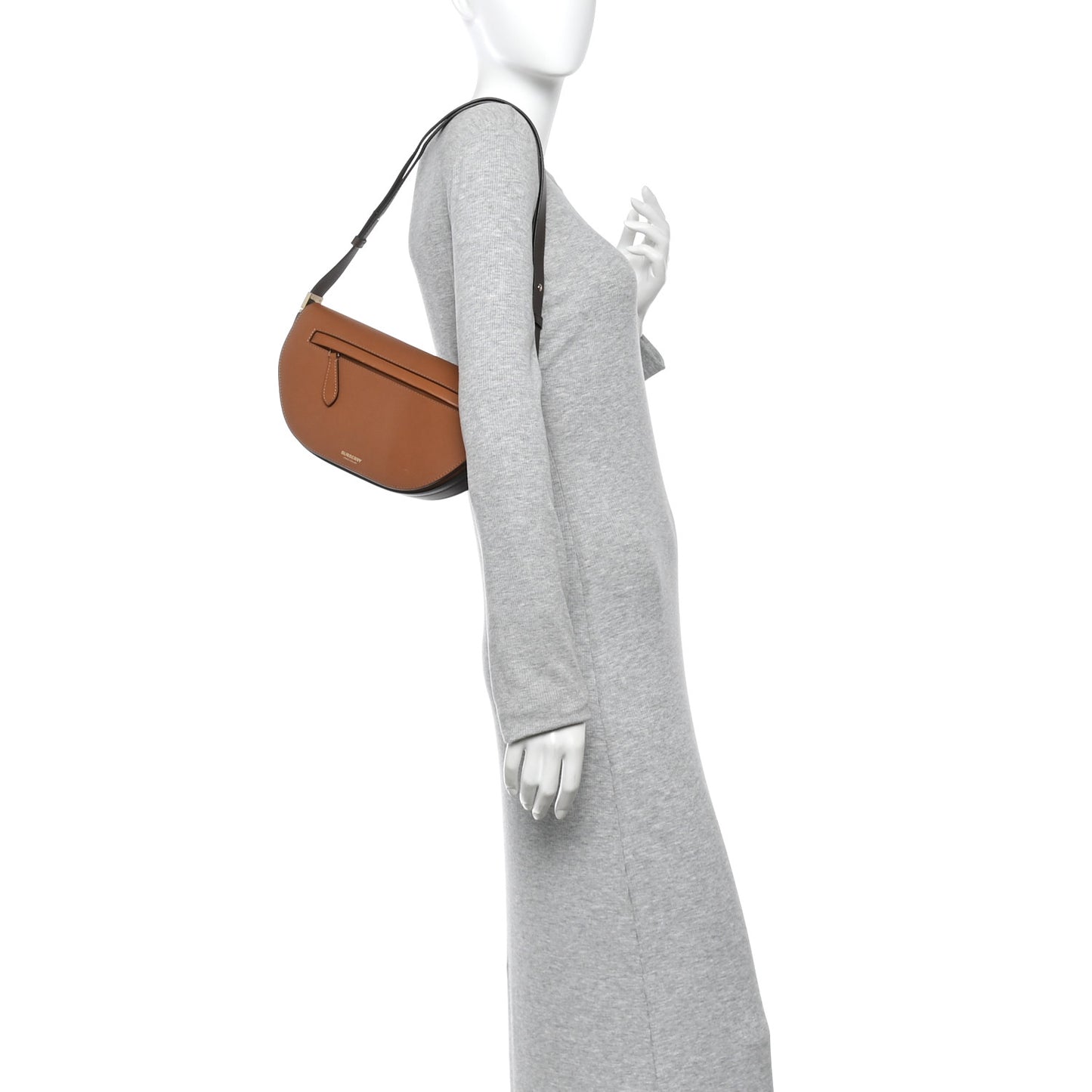 Calfskin Small Two-Tone Olympia Shoulder Bag Warm Tan