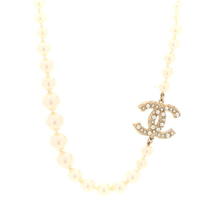 Chanel Pearl CC 100th Anniversary Necklace Light Gold 1 of 5