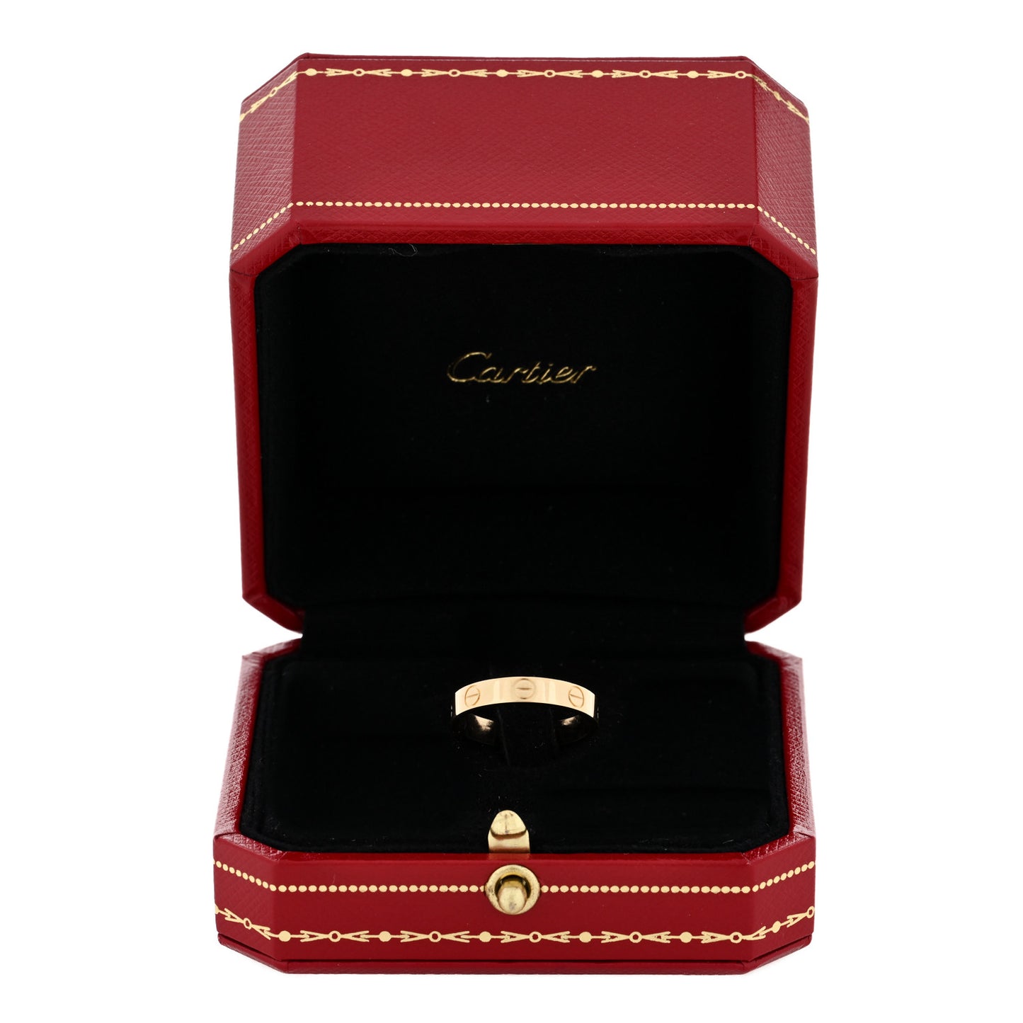 18K Yellow Gold 3.5mm LOVE Wedding Band Ring 52 6
