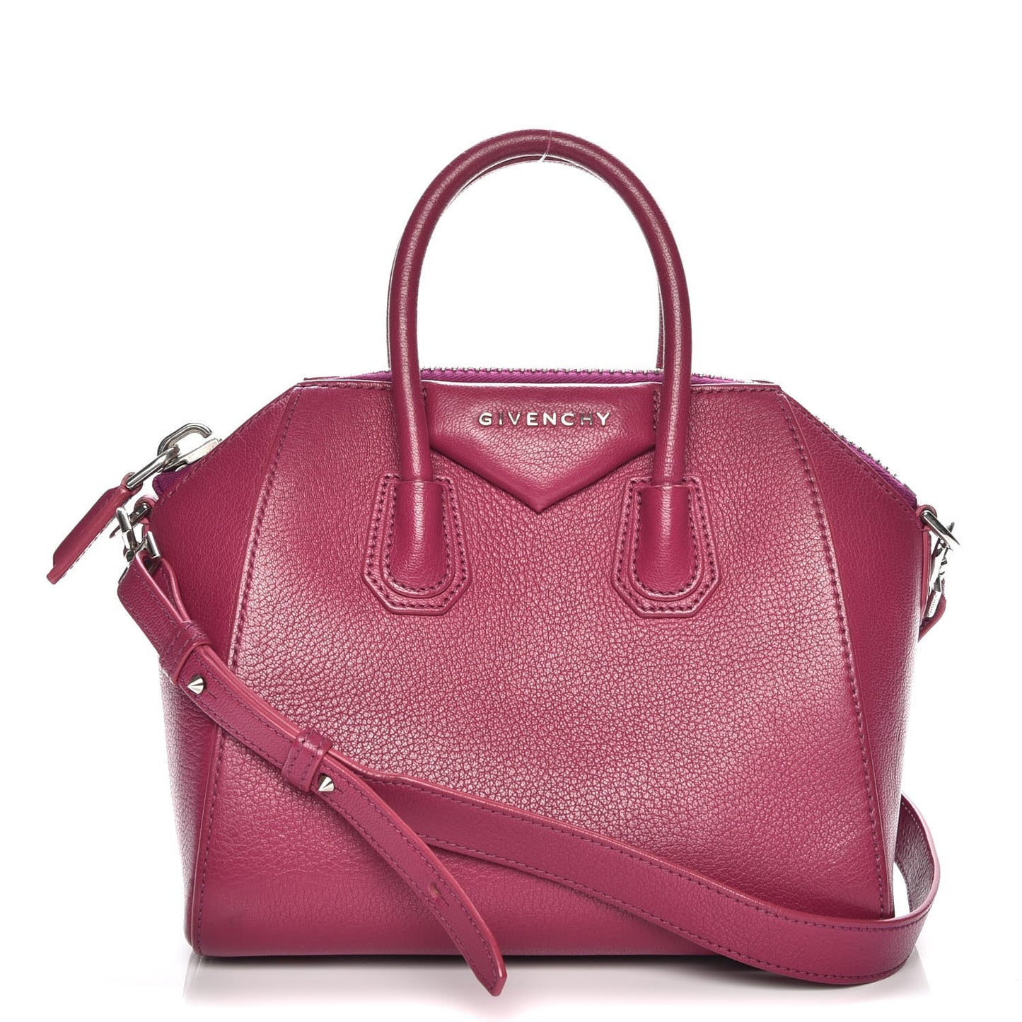 Sugar Goatskin Mini Antigona Magenta