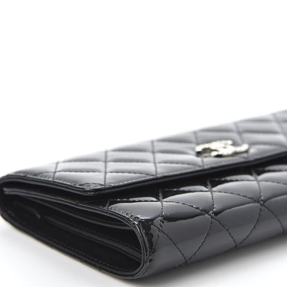 Chanel Patent Quilted Large Brilliant Flap Wallet Black 5 of 10