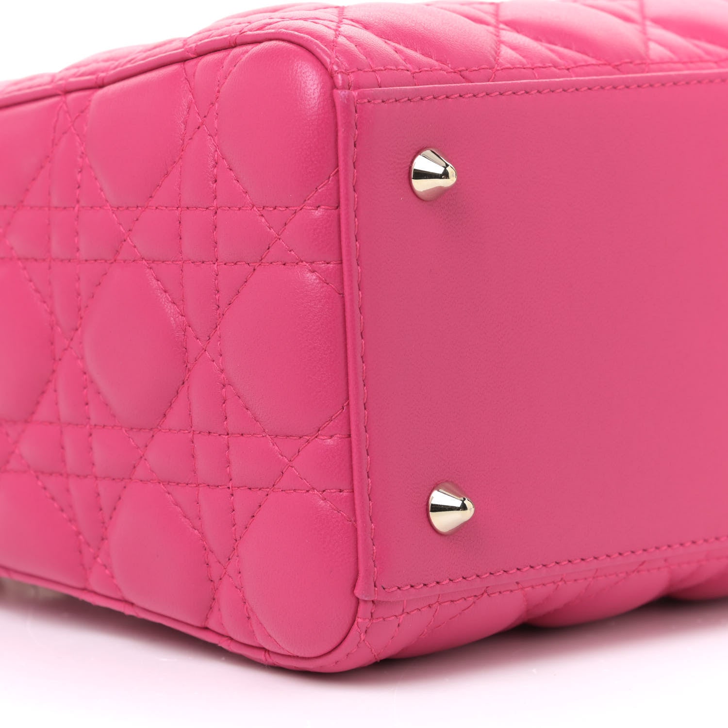 Christian Dior Lambskin Cannage Medium Lady Dior Fuchsia 5 of 8