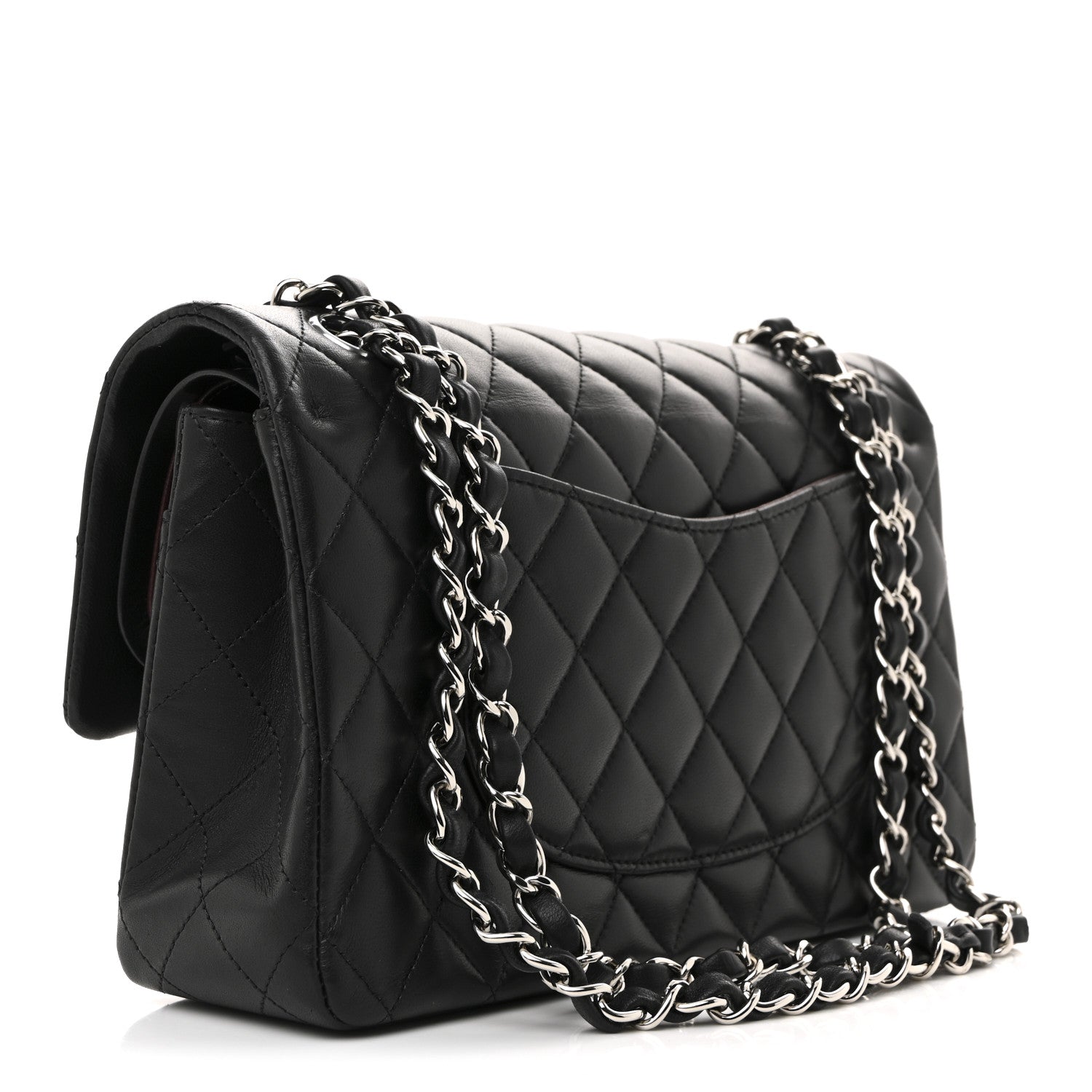 Chanel Lambskin Quilted Medium Double Flap Black 3 of 11