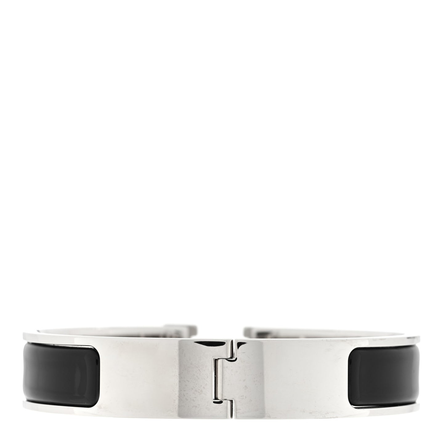 Enamel Narrow Clic Clac H Bracelet PM Black