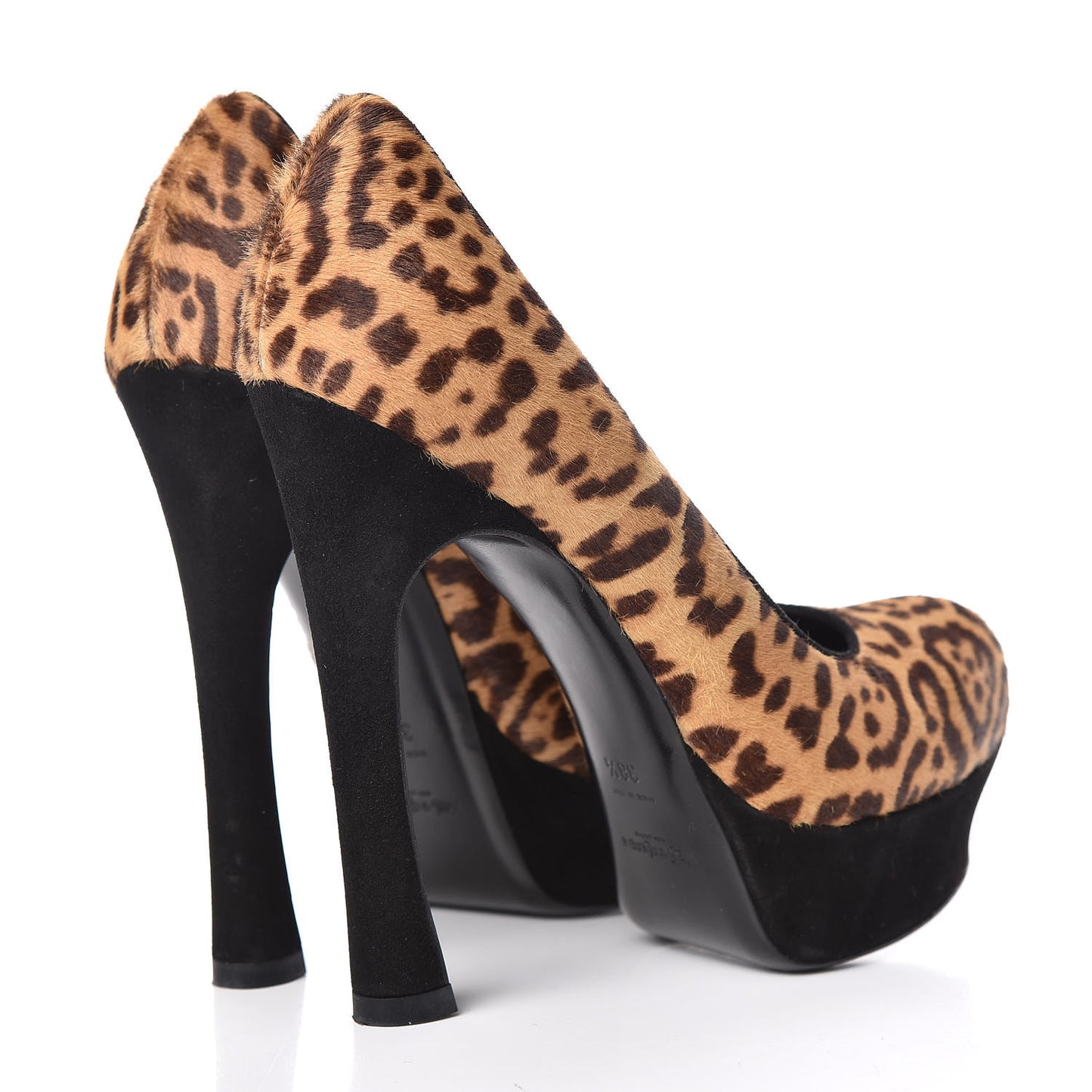 Calf Hair Leopard Print Palais 105 Platform Pumps 38.5