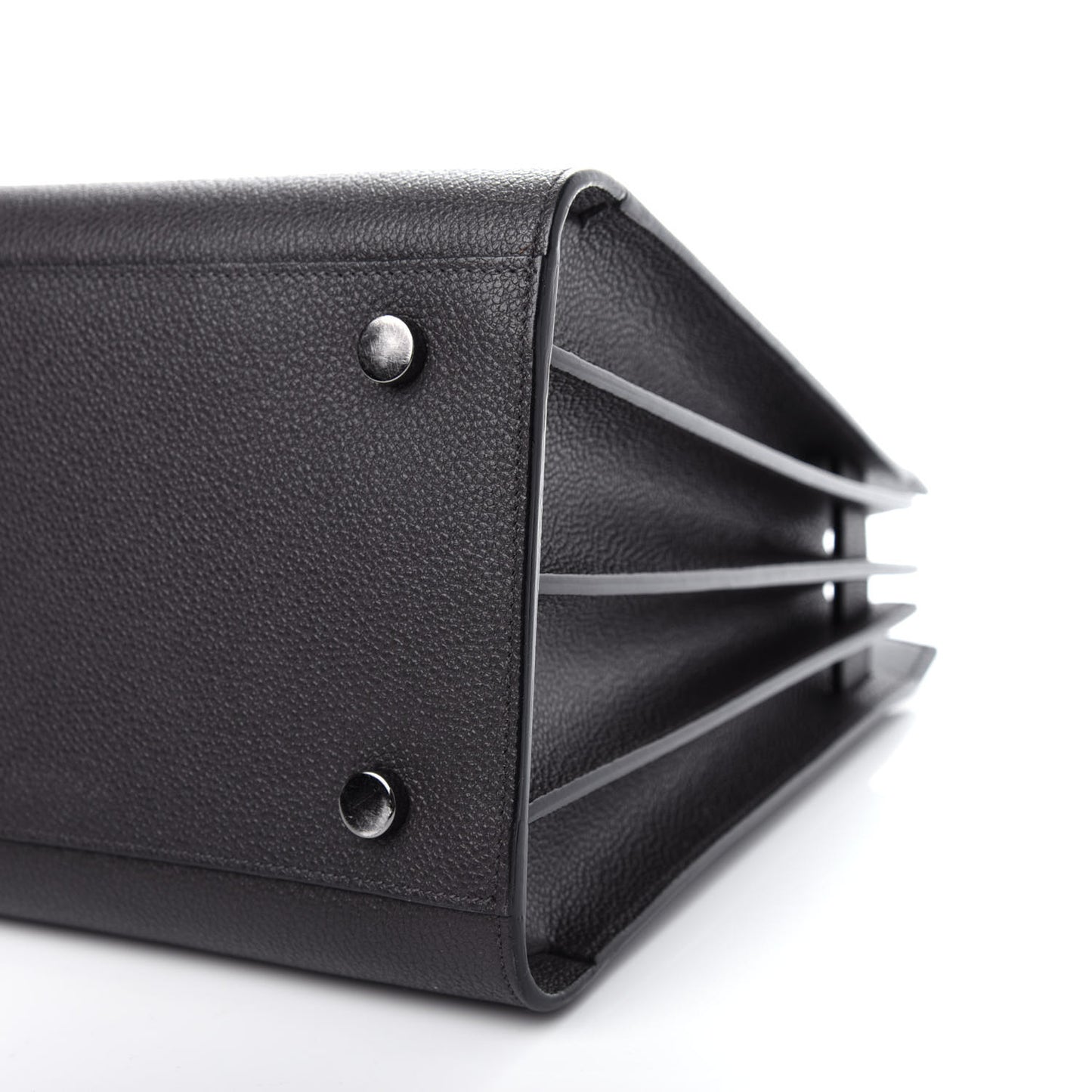 Grained Calfskin Small Sac De Jour Coal