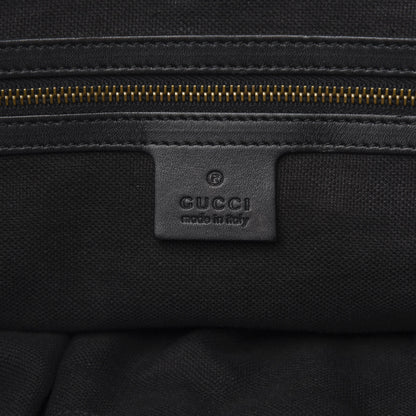 Gucci Nubuck Brocade Medium Soft Stirrup Tote Black 6 of 14