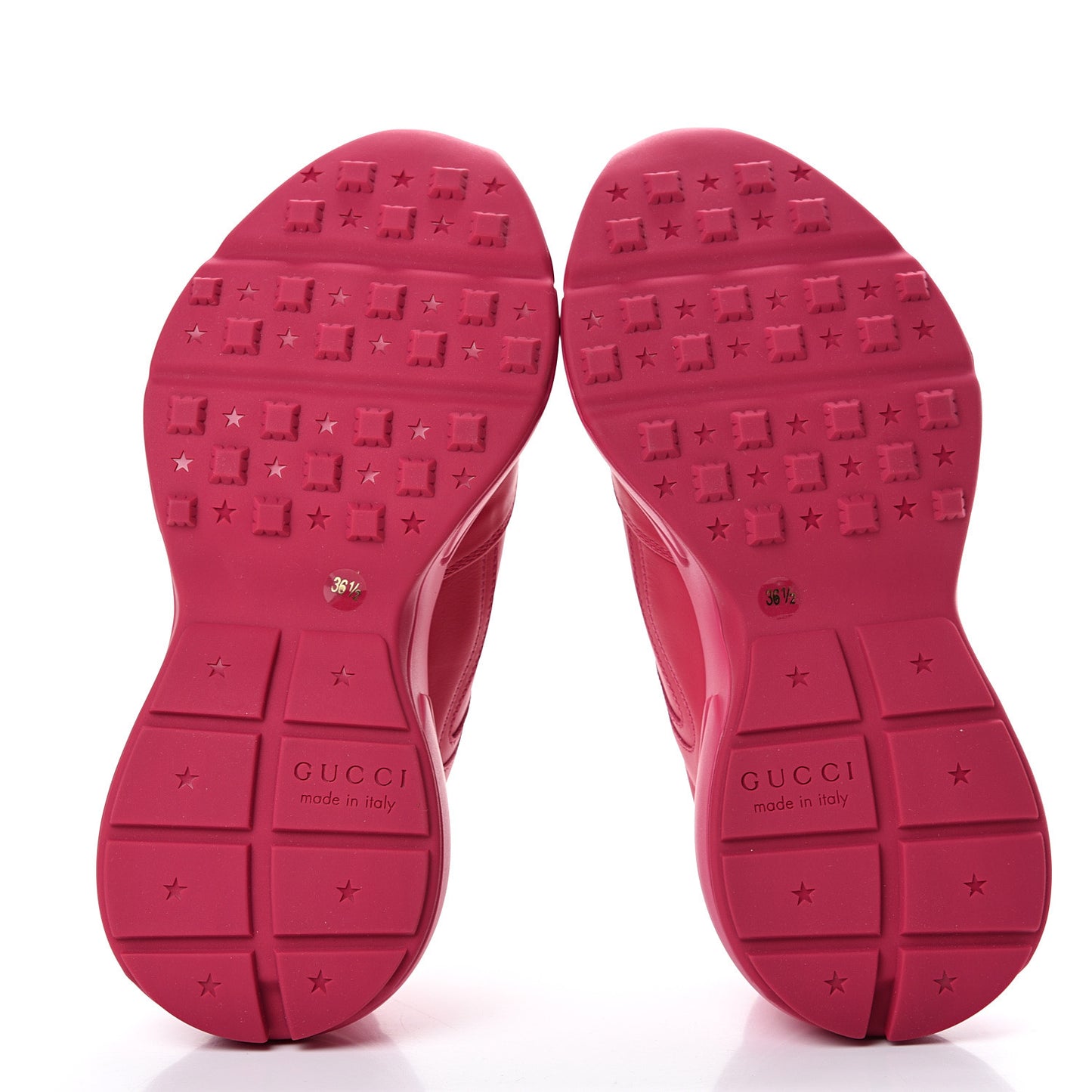 Calfskin Logo Womens Rhyton Sneakers 36.5 Box Pink