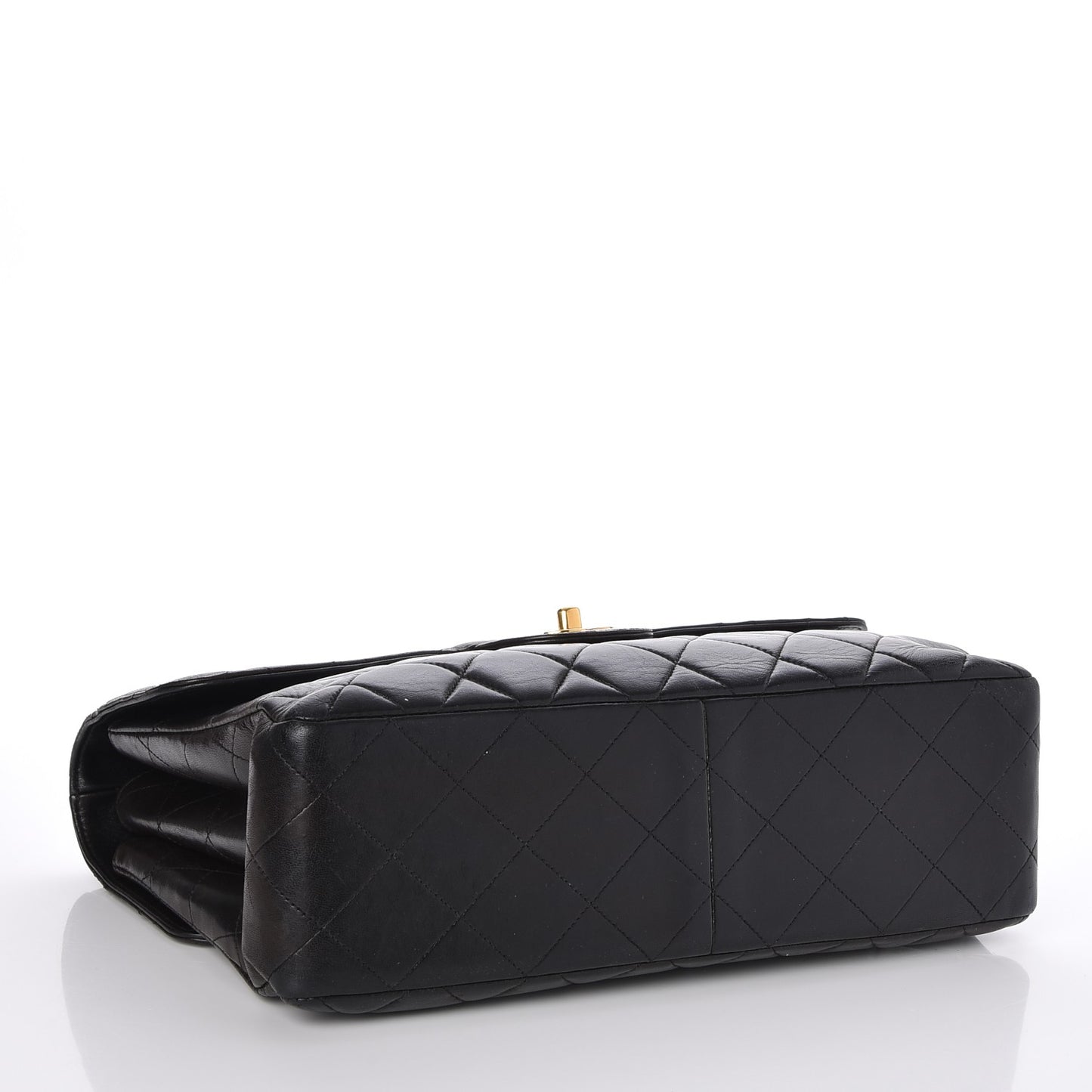 Lambskin Double Sided Jumbo Flap Black