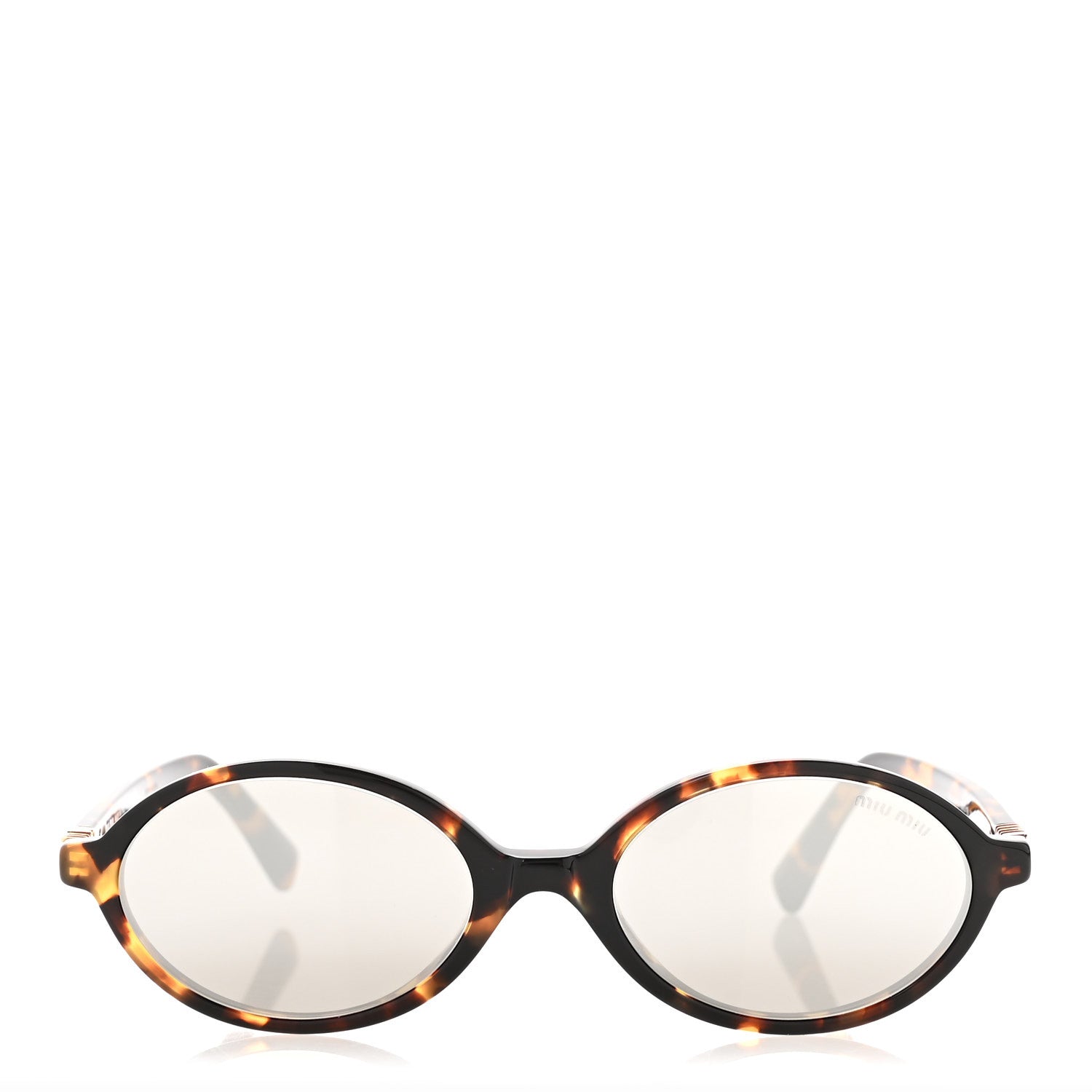 Miu Miu Acetate Oval Regard Sunglasses SMU04Z Tortoise 2 of 8