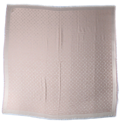 Louis Vuitton Wool Silk Monogram Shawl Rose 3 of 5