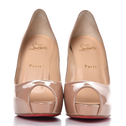 Christian Louboutin Patent New Very Prive 120 Pumps 38 Nude 2 of 7