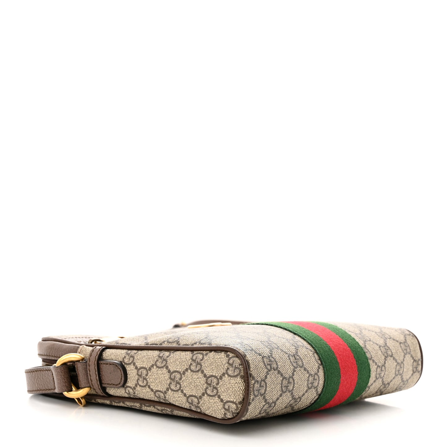 GG Supreme Monogram Web Small Ophidia Messenger Bag Brown