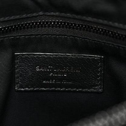 Saint Laurent Calfskin Y Quilted Monogram Monochrome Large Loulou Chain Satchel Black 8 of 12