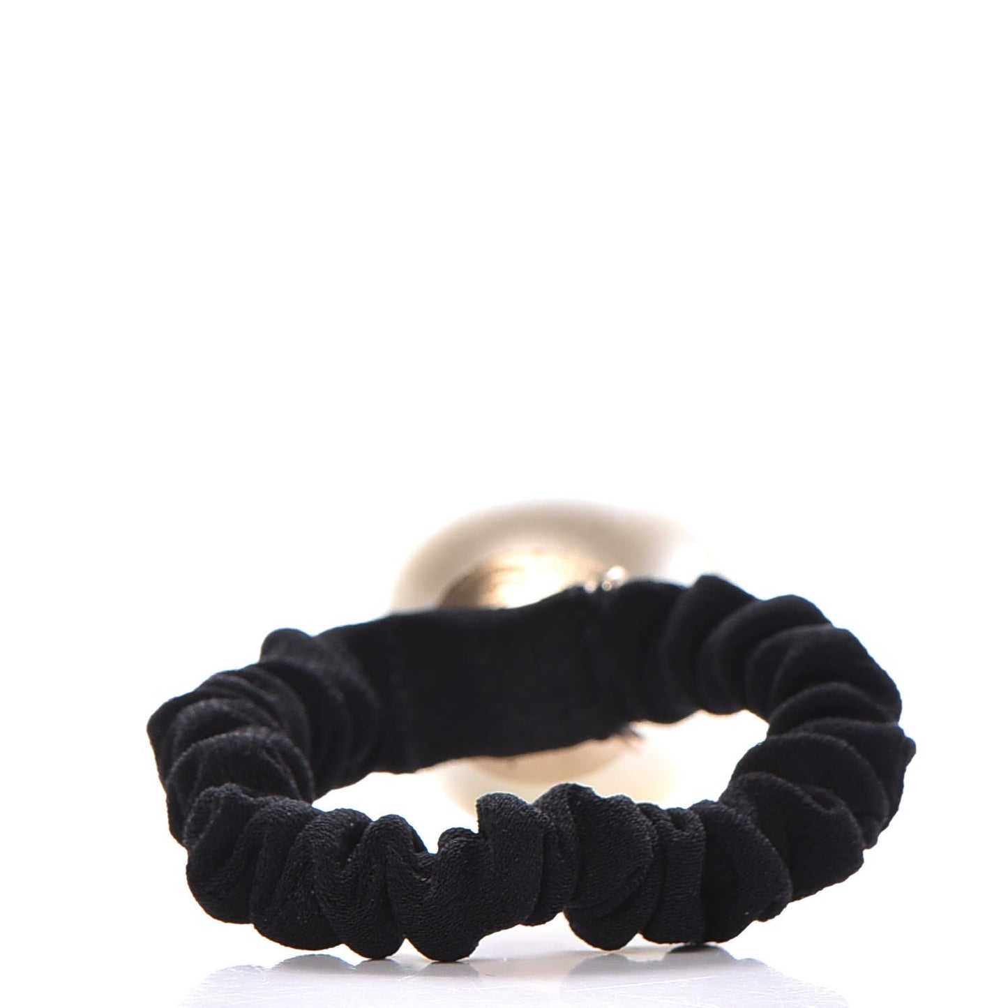 Pearl CC Hair Tie Black Gold Pearly White