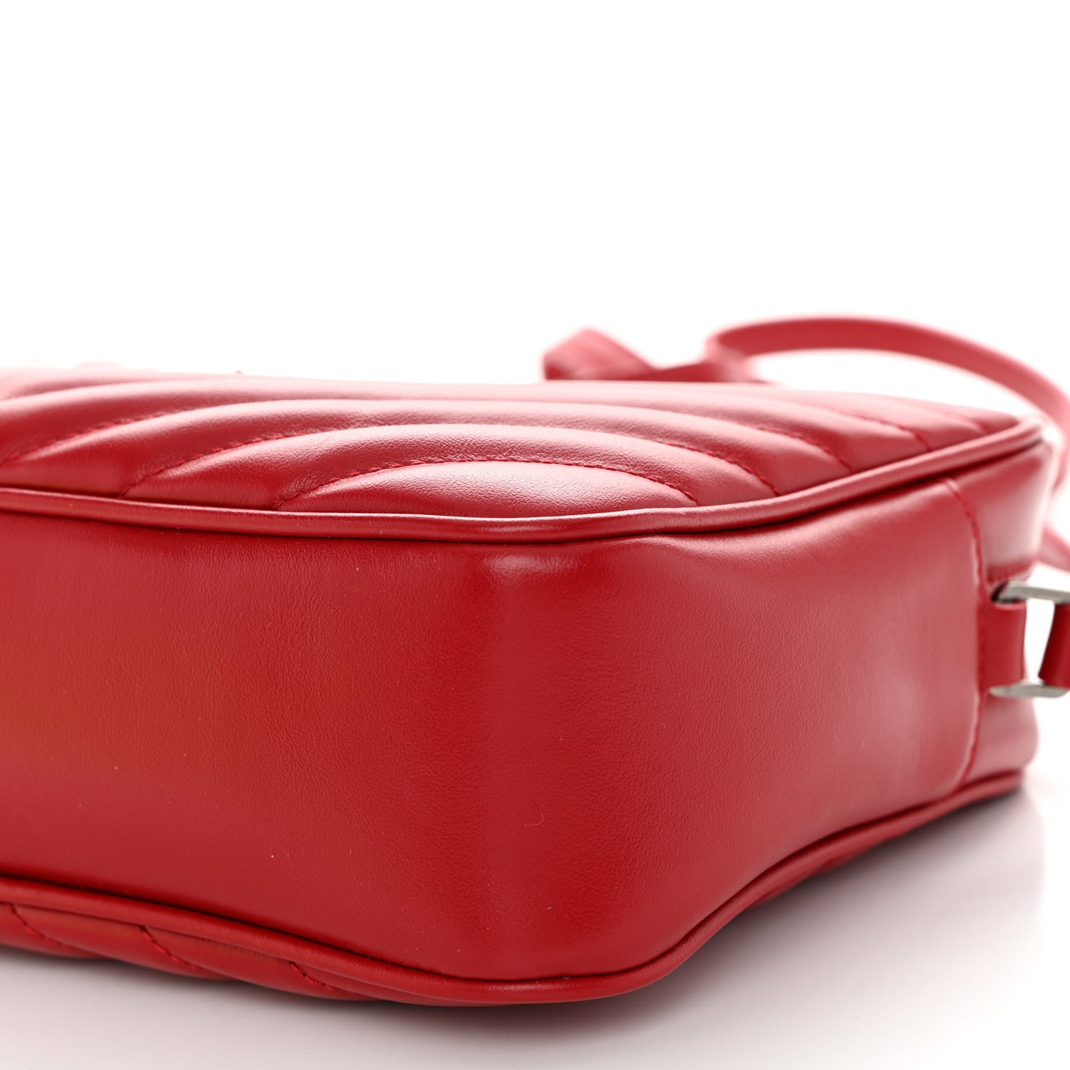 Saint Laurent Calfskin Matelasse Monogram Lou Camera Bag Red 9 of 10