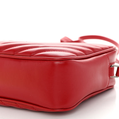 Saint Laurent Calfskin Matelasse Monogram Lou Camera Bag Red 9 of 10
