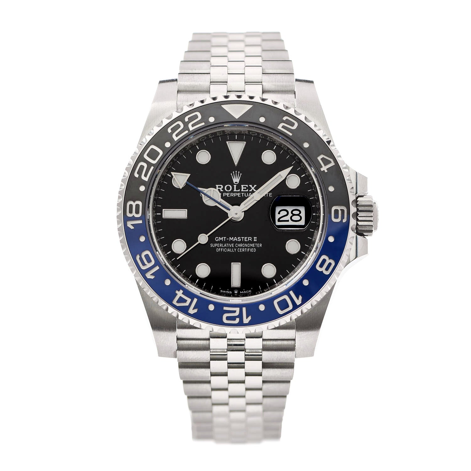 Rolex Stainless Steel 40mm Oyster Perpetual Date GMT Master Ⅱ Batgirl Watch 126710BLNR 1 of 5