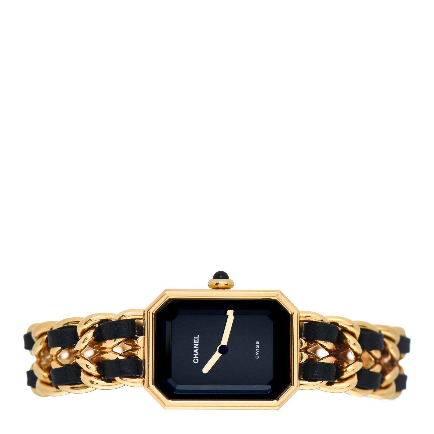 Chanel Stainless Steel Lambskin 20mm Chain Premiere Quartz Watch Gold M 2 of 4