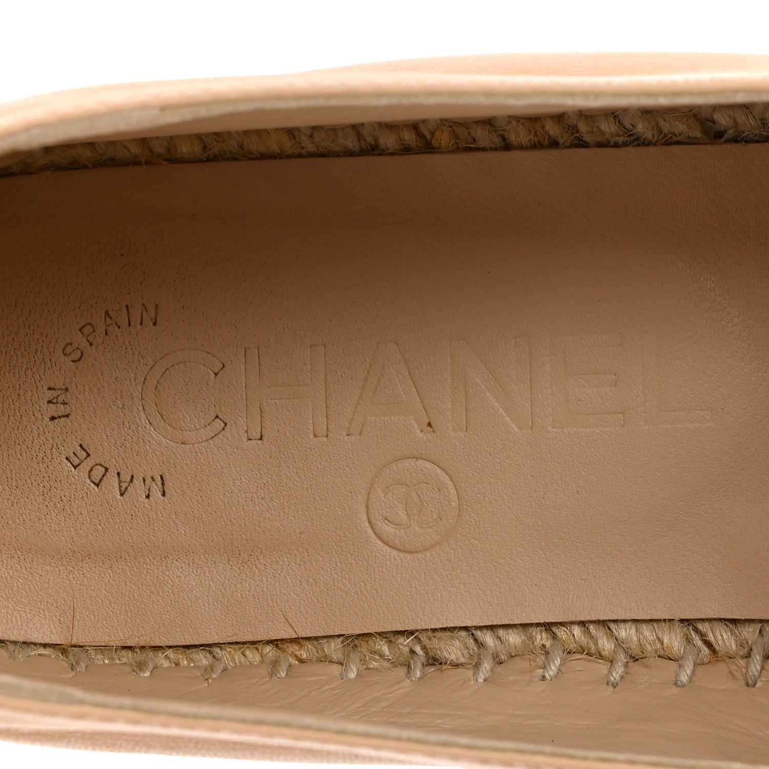 Chanel Lambskin CC Espadrilles 36 Beige Black 8 of 11