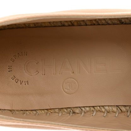 Chanel Lambskin CC Espadrilles 36 Beige Black 8 of 11