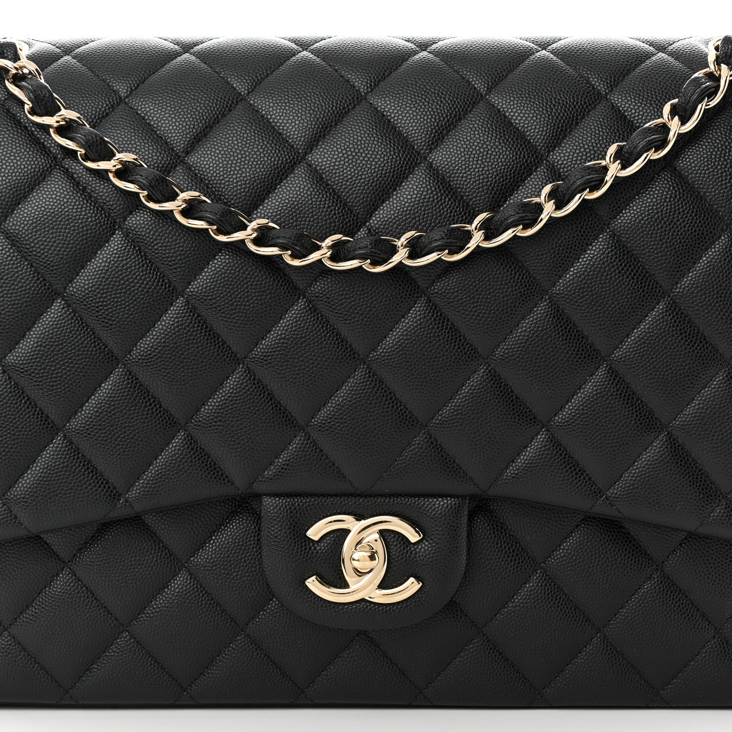 Chanel Caviar Quilted Maxi Double Flap Black 8 of 11