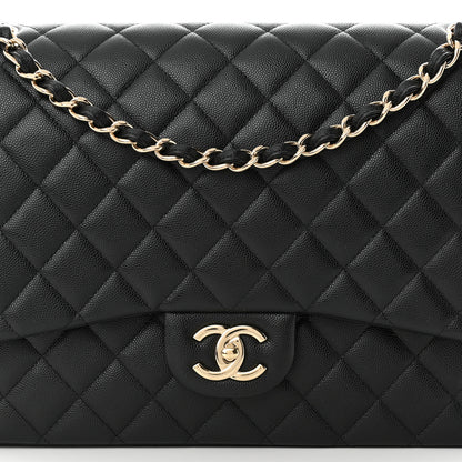 Chanel Caviar Quilted Maxi Double Flap Black 8 of 11